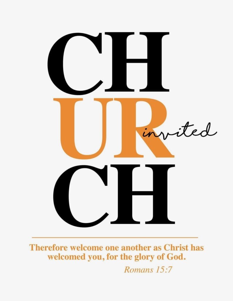You are invited to church graphic