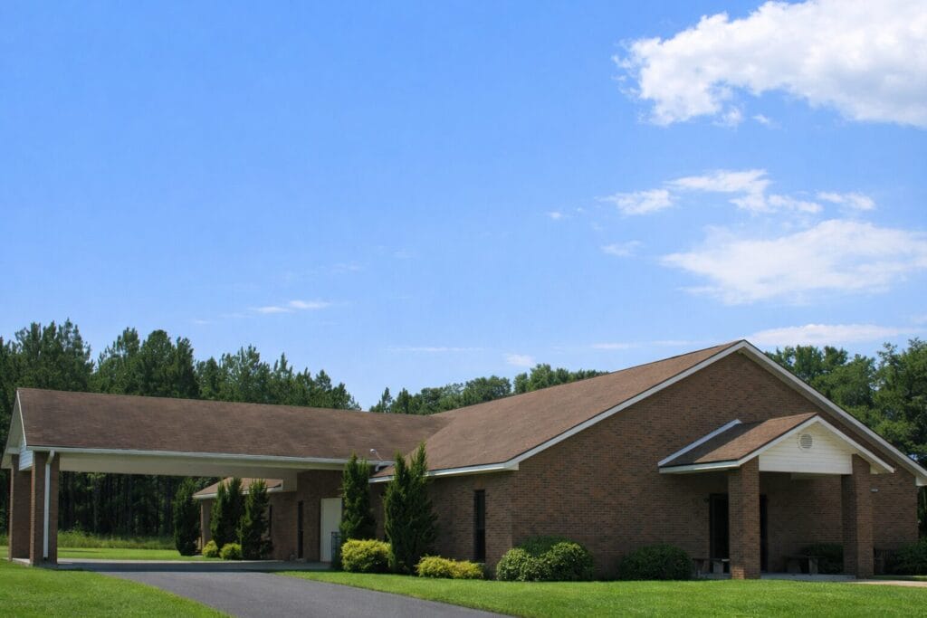 Church building where Morningstar meets, shared with Columbia Baptist Church in Lake City